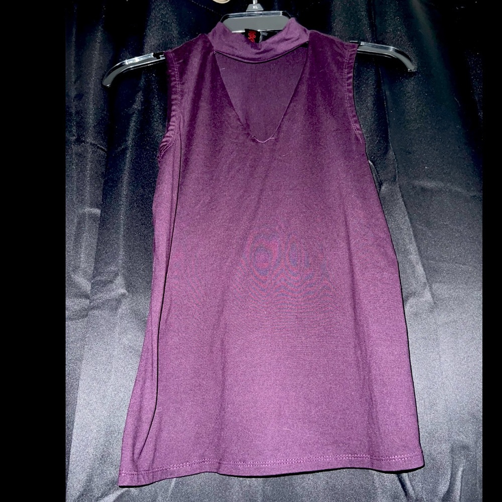 Hot Mess Open Neck Sleeveless Shirt